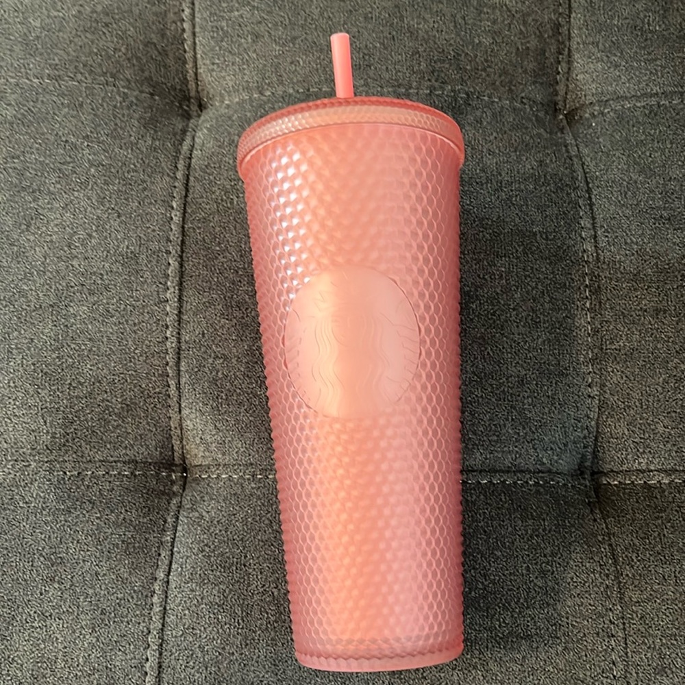 Starbucks 2022 soft touch pink lemonade studded Tumbler 24oz Venti